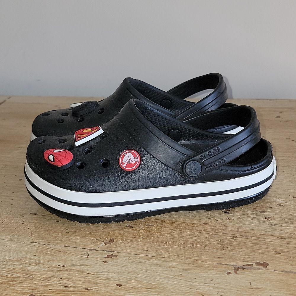 Crocs Crocband Kids Classic Clog Slip On Slides Black Star Wars Size 12